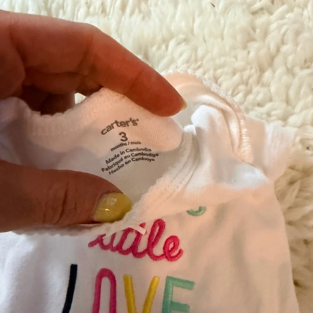 Carter's White and Pink Kids Matching Set
